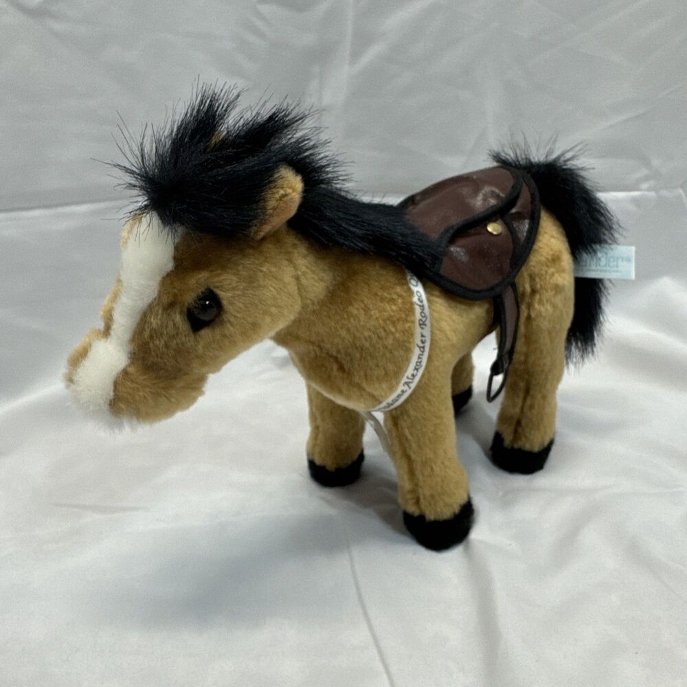 Madame Alexander 2007 Doll Accessory Tan Brown Black Plush Horse Rodeo Queen 11”